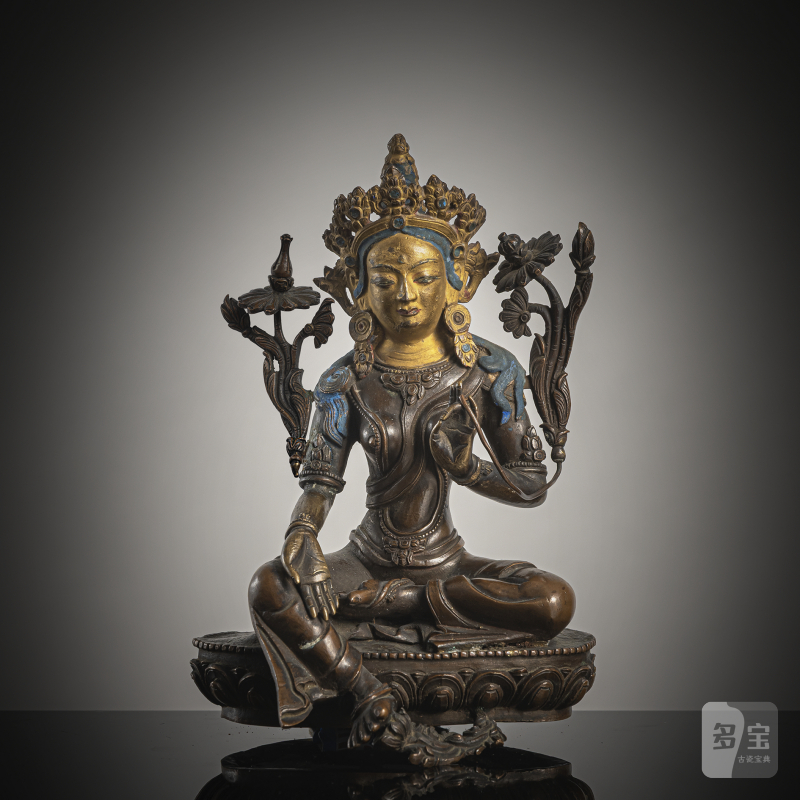 A BRONZE FIGURE OF SYAMATARA